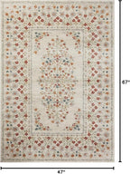 Loloi Rifle Paper Co. Laurel Collection LAU-02 Linen 3'-11" x 5'-7" Accent Rug