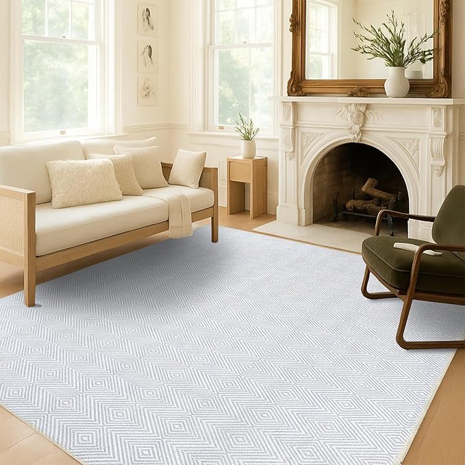 Fame Living Washable Area Rug. Modern Farmhouse. Vintage. Turkish. Bohemian. Distressed. Oriental. Traditional. Rugs for Living Room. Dining. Bedroom. Office. Entryway. Foyer. (864CC, 9' x 12')