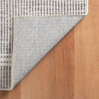 Dash & Albert Malta Blue Machine Washable Rug, 7.5 X 9.5 Feet, Grey Stripe Pattern