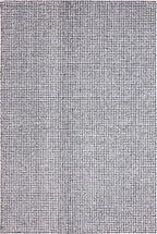 Hand-Tufted 100% Wool Pile Area Rug – Geometric Textured Grid Check Pattern – Thick and Durable Floor Carpet for Bedroom, Living Room, Kids Room, and Dining Area (Charcoal Gray, 10' x 10')