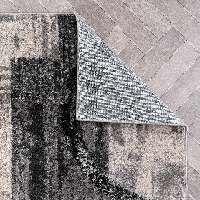 Rugshop Contemporary Circle Design Area Rug, Non-Shedding Carpet for Living Room, Dining Room, or Office, Cream, 10' x 14'