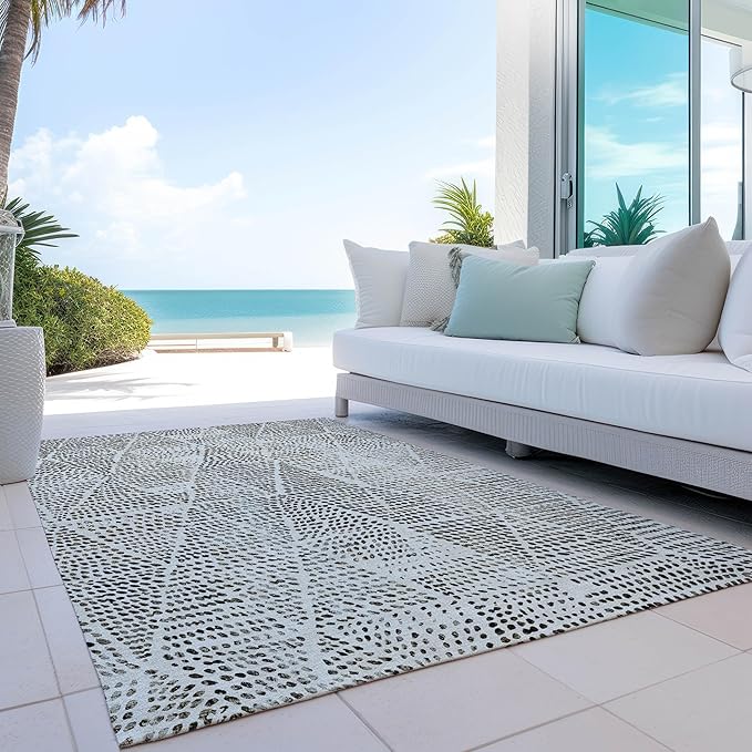Addison Rugs Chantille ACN591 Ivory 2'6" x 3'10" Indoor Outdoor Area Rug, Easy Clean, Machine Washable, Non Shedding, Bedroom, Living Room, Dining Room, Kitchen, Patio Rug