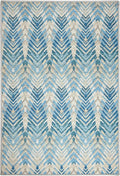Dash & Albert Seneca Blue Machine Washable Rug, 7.5 X 9.5 Feet, Blue Graphic Pattern - Premium Luxury Hotel Quality Soft Breathable Hypoallergenic Machine Washable Easy Care All Season Comfortable