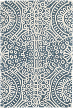 Dash and Albert Temple Wool Area Rug - 8.5 X 11.5 Ink Geometric Hand Micro Hooked Accent Rug - Durable, High Traffic Areas Hallway, Living Room, Stairs - Premium Luxury Hotel Quality Soft Breathable