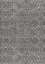 Unique Loom Glam Collection Area Rug - Trellis (10' x 14' 1" Rectangle, Gray Silver/ Silver)