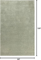 Eyely UES100O-8 Supersoft Haze Solid Low-Pile Indoor Area Rug Casual;Contemporary;Solid;Traditional, Bedroom, Kitchen, Living Room, Easy-Cleaning, Non-Shedding, 8 X 10, Green