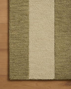 Loloi Leanne Ford Craven Collection CVN-01 Light Olive/Oatmeal 9'-3" x 13' Area Rug Geometrical, Patterned, Neutral, Living Room, Bedroom, Dining Room