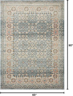 Loloi Jocelyn Collection JOC-04 Sky/Multi 5'-5" x 7'-6" .38" Thick Area Rug