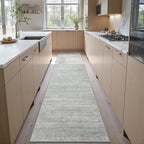 Valenrug Washable Rugs 2x12 - Stain Resistant 2x12 Area Rugs for Living Room, Non Slip Backing Large Area Rugs for Bedroom, Folable Machine Washable Area Rug (2'x12', Grey)