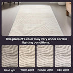 Well Woven Custom Size Hallway Stair Runner - Choose Your Length - 27 Inches Wide x 95 Feet Long Runner (27" x 95' Runner) Rug - Ivory Sibi Soft Touch, Modern Abstract - Hi-Lo Pile