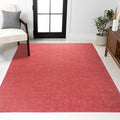 JONATHAN Y Haze Solid Low-Pile Red Indoor Area Rug 8x10, Coastal,Bohemian,Minimalist,Classic, Easy-Cleaning for Living Room,Bedroom,Kitchen,Pet Friendly,Non-Shedding (SEU100E-8)