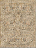 Bavni Kitchen Rug 2x8 Runner Rugs for Hallways Entryway, Washable Vintage Print Carpet, Ultra-Thin Chenille Low Pile Lightweight Rug with Non Slip Backing, Wood