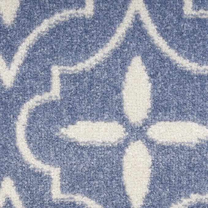 Nourison Home Nourison Essentials Blue Ivory 8' x 10' Area Rug - Easy Clean, Non Shedding, Bed Room, Living Room, Dining Room, Kitchen (8' x 10')