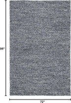 Safavieh Area Rug 6x8 - Natura Collection - Dark Grey, Handmade Wool Blend, Textured Design, Ideal for Living Room, Bedroom, Dining Space (NAT620H)