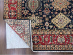 Cynical Black Karjihooz Design with All Over Pattern Hand Knotted Natural Dyes Organic Wool Soft and Vibrant Pile Oriental Rug (8'2"x10')