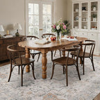 10x12 Area Rugs for Living Room, Non Slip Machine Washable Vintage Rugs, Low Pile Lightweight Print Large Rug for Bedroom, Dining Room, Home Office, Light Taupe Brown