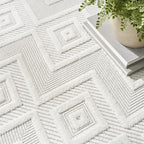 Nourison Home Versatile Ivory White 6' x 9' Oval Area Rug - Easy Clean, Non Shedding, Bed Room, Living Room, Dining Room, Kitchen (6' x 9' Oval)