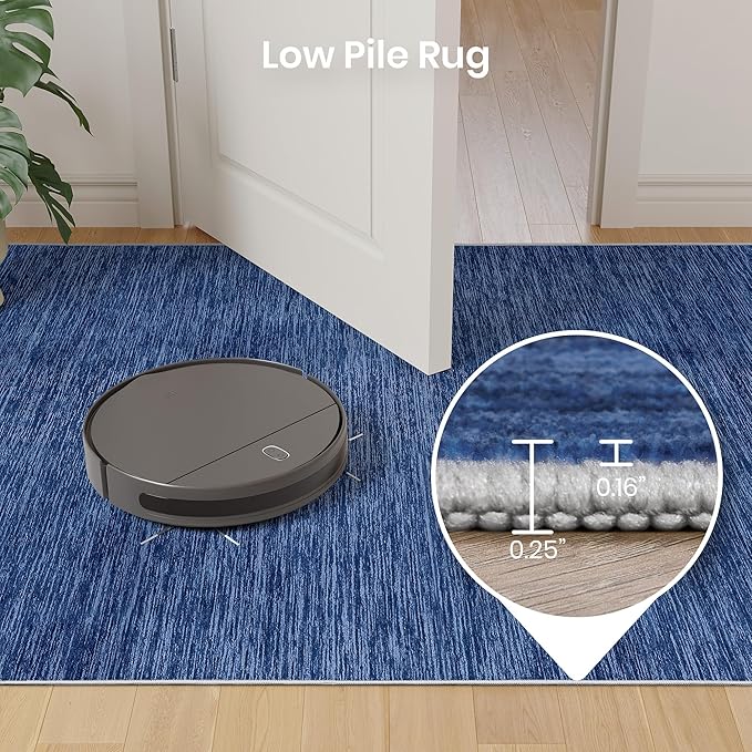 Valenrug Washable Rugs 6x9 - Non Slip 6x9 Area Rugs for Living Room, Stain Resistant Area Rugs for Bedroom, Foldable Machine Washable Area Rug(6'x9', Navy)