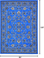 Unique Loom Sialk Hill Collection Area Rug - Washington (7' x 10' Rectangle Dark Blue/Black)