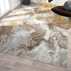 LUXE WEAVERS Marble Swirl Abstract Area Rug, Gray 8x10