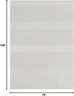 Beverly Rug Micro Loop Area Rug White 6x9 Modern Luxury Soft Boho Geometric Durable Indoor Area Rugs for Living Dining Room Office Stain Resistant Non Shedding Casual Indoor Carpet White 6 x 9