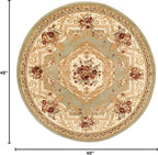 Rugs.com Chateau Collection Rug – 8' x 11' Cream Medium Rug Perfect for Kitchens, Dining Rooms