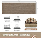 BEQHAUSE Hallway Runner Rugs 2x6, Hallway Rug Non-Slip Washable(Rolled-Up NO Creases), Runner Rug Absorbent Stain Resistant Hall Rug Carpet Runner, Entryway Rugs Floor Mat Laundry Room Rugs, Taupe