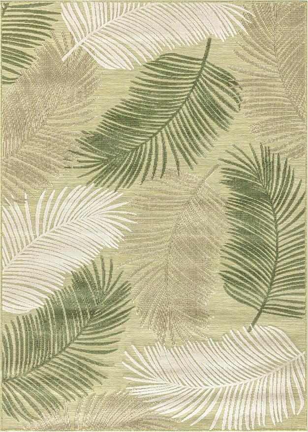 Nourison Home Suncoast Green 5'3" x 7'3" Area Rug - Easy Clean, Non Shedding, Bed Room, Living Room, Dining Room, Kitchen (5' x 7')
