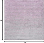 SAFAVIEH Adirondack Collection Area Rug - 6'7" Square, Purple & Green, Modern Ombre Design, Non Shedding & Easy to Clean, Ideal for Living Room, Bedroom, Office, Dining Space (ADR113V)