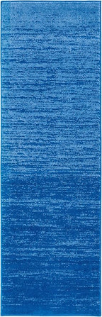 SAFAVIEH Adirondack Collection Runner Rug - 2'6" x 12', Light Blue & Dark Blue, Modern Ombre Design, Non Shedding & Easy to Clean, Ideal for Hallway, Foyer, Kitchen, Entryway, Bedroom (ADR113F)