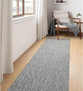 Collive Long Hallway Runner Rug 2.6' x 10', Washable Runners Indoor Entryway Rug, Black/Cream Braided Woven Kitchen Rugs Low-Profile Front Door Floor Carpet for Laundry Room Bedroom Doorway