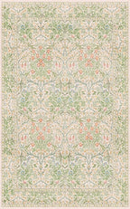 Washable Beige Green 5x8 Area Rug for Large Entryway, Living Room, Kids Room, Boy Bedroom, Playroom - Vintage Oriental Rug Low Pile Non Slip & Stain Resistance (5x8 Beige Green)