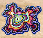 Irregular Shaped Handmade Wool Rug | Modern Colourful Stripe Premium Area Rug Perfect for Home Decor (Multi B, 10x10 ft)