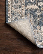 Loloi Teagan Collection TEA-03 Denim/Pebble 7'-11" x 10'-6" Area Rug, Large, Soft Neutral Rug, High-Traffic for Living Room, Bedroom, Home Office, Dining Area