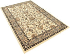 Unique Loom Sialk Hill Collection Area Rug - Washington (4' 1" x 6' 1" Rectangle Ivory/Black)