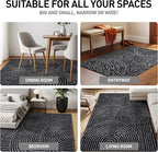 Rugshop Circles Arch Shag Area Rug Anthracite Dark Gray 7' 10" x 10' Perfect for Large Living Rooms, Dining Areas, or Master Bedrooms
