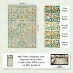 4x6 Grass Green Floral Boho Area Rug,Low-Pile Stain Resistant Non-Slip Machine Washable Carpet for Living Room,Bedroom, Kitchen,Entryway,Dining Room, Nursery