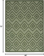 Nourison Home Versatile Green 4' x 6' Area Rug - Easy Clean, Non Shedding, Bed Room, Living Room, Dining Room, Kitchen (4' x 6')