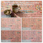 Kokia Boho Vintage Floral Area Rugs, Washable Oriental Botanical Rugs for Living Room, Bedroom, Dining Room, Office, Large Soft Indoor Area Rug, Rosette Pink，9x12