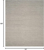 SAFAVIEH Area Rug 6x9 - Natura Collection - Silver, Handmade Wool Blend, Textured Design, Ideal for Living Room, Bedroom, Dining Space (NAT620C)