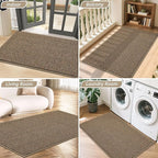 BEQHAUSE Dirt Trapper Door Mat 32" x 48", Non-Slip Washable Doormats Entrance Mat, Dirt Resistant and Absorbent Welcome Mat, Low Profile Floor Mats for Front Back Door and Entryway, Beige