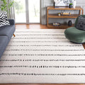 SAFAVIEH Melody Collection Area Rug - 10' x 14', Ivory/Black, Geometric Design, Ideal for High Traffic Areas in Living Room, Bedroom, Dining (MEL114A)