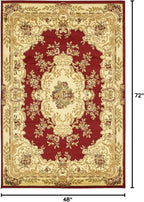 Rugs.com Chateau Collection Rug – 10 Ft Runner Cream Medium Rug Perfect for Entryways, Kitchens, Breakfast Nooks, Accent Pieces