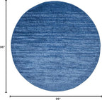 SAFAVIEH Adirondack Collection Area Rug - 8' Round, Light Blue & Dark Blue, Modern Ombre Design, Non Shedding & Easy to Clean, Ideal for Living Room, Bedroom, Office, Dining Space (ADR113F)