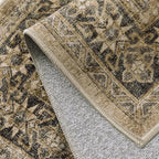 4x6 Brown Black Area Rug Washable Vintage Distressed Office Carpet Low Pile Entryway Non Slip Indoor Soft Retro Entrance Throw Accent Rug for Kitchen Bathroom Bedroom Dining Living Room