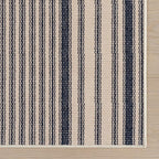 Dash & Albert Axiom Navy Machine Washable Rug, 3 X 5 Feet, Blue/Ivory Stripe Pattern
