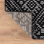 Rugshop Boho Black Tribal Area Rug 5x7 Modern Indoor Carpet for Living Room, Bedroom, or Entryway – Non-Shedding, Low Pile Geometric Design 5' x 7'