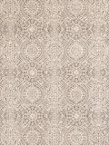 Dash & Albert Temple Taupe Hand Micro Hooked Wool Rug, 6 X 9 Feet, Tan Geometric Pattern