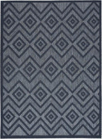 Nourison Home Versatile Navy Blue 6' x 9' Area Rug - Easy Clean, Non Shedding, Bed Room, Living Room, Dining Room, Kitchen (6' x 9')
