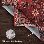 vivorug Runners for Hallways 2'x8', Non Slip Washable Rug, Carpet Runner for Kitchen Laundry Room Bedroom, Ultra Soft Rug Runner with Rubber Backing, Cherry Red/Spice